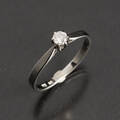 Solitaire ring, 14 kt hvidguld
