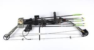 Compound bue med skydekasse.