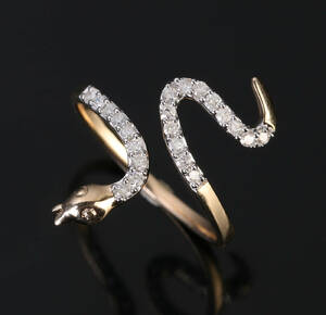 Ring, 9 kt guld. Ca. 0.22 ct 