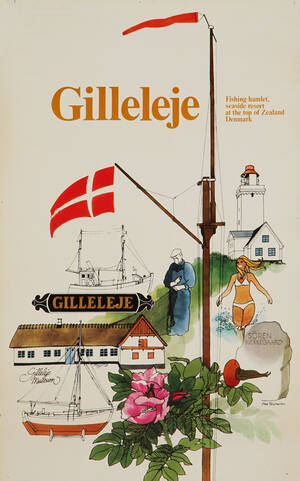 Erik Rasmussen. Plakat, Gilleleje, ca. 1960erne