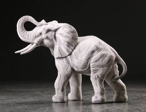 Stor Elefant figur, støbt stenmateriale