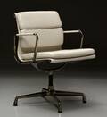 Charles Eames. Soft Pad armstol, model EA-208 - Full Leather. Særudgave i Dark Chrome 