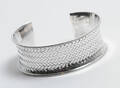 Armring af sterling sølv - Flet