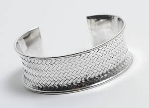Armring af sterling sølv - Flet