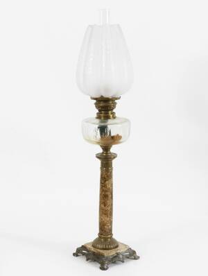 Bordsfotogenlampa, tidigt 1900-tal