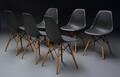 Charles Eames. Sæt på seks skalstole, model DSW 6   Denne vare er sat til omsalg under nyt varenummer 4631762