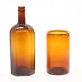 GLAS, 1800-tal, burk samt brännvinsflaska.
