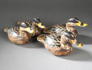 Fire lokkeænder, sign. GK 4