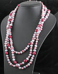 Long fresh water pearl necklace