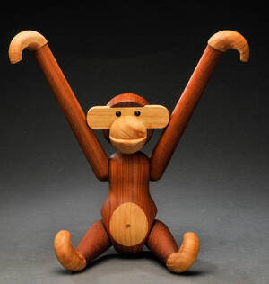Kay Bojesen. Stor abe af teak og limba