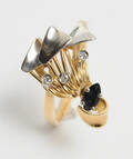Ring med safir og diamanter - 14 kt. guld Denne vare er sat til omsalg under nyt varenummer 4251123