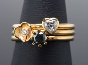 3 Spinning ringe af 8 kt. guld, str. L  str. 57 3