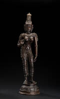 Orientalsk figur af patineret bronze, 19002000-tallet