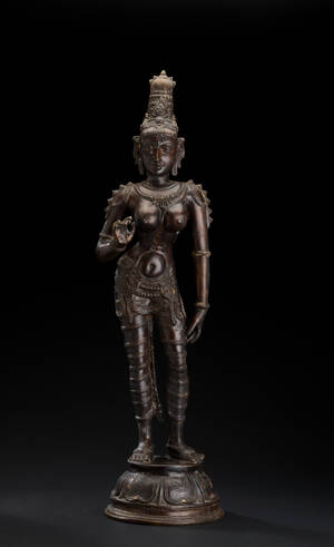 Orientalsk figur af patineret bronze, 19002000-tallet