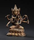 Orientalsk figur af patineret bronze, 19002000-tallet
