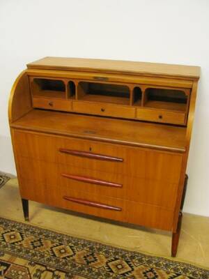 SEKRETÄR I TEAK L90, H 95, DJ 46 CM
