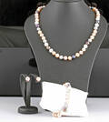 Fresh water pearl necklace set 