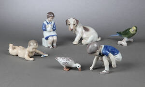 Bing  Grøndahl og Royal Copenhagen. En samling figurer af porcelæn 6