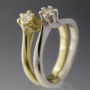 Solitaire ringe ca. 0.18 ct. 2