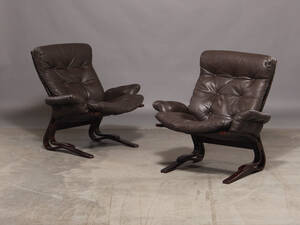 Norsk møbelproducent, par lænestole af formbøjet bøg 2