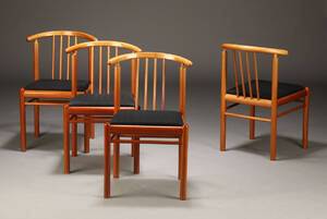 Spisestole, mahogny. 4 