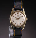 Omega Seamaster. Vintage herreur i stål med guldkappe, ca. 1960