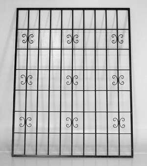 Gallervägg, skyddsgaller, smide, 207x160cm