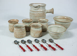 Anderslöv krukmakeri. Glöggservis, 1970-tal. 8