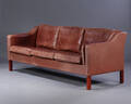 Mogens Hansen. Fritstående tre-personers sofa, model 1953,