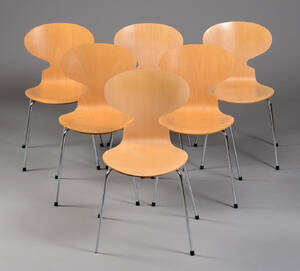 Arne Jacobsen. Seks Myrestole, model 3101 6 