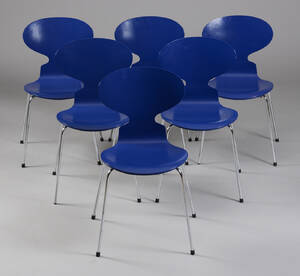 Arne Jacobsen. Seks Myrestole, model 3101 6 