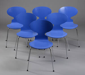 Arne Jacobsen. Seks Myrestole, model 3101 6