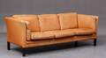 Dansk møbelproducent. Tre-personers sofa i læder