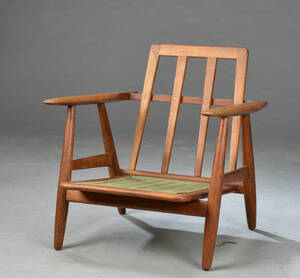 Hans J. Wegner. Lænestol Cigaren, model GE-240, teak og eg 