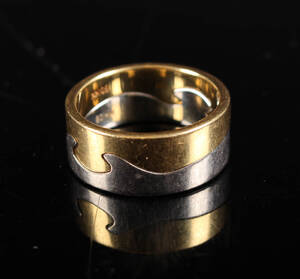 Georg Jensen. Fusions ring af 18 kt. guldhvidguld 2