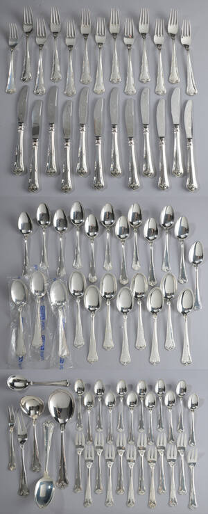 Carl M. Cohr. Herregaard bestik af sølv til 12-pers 78