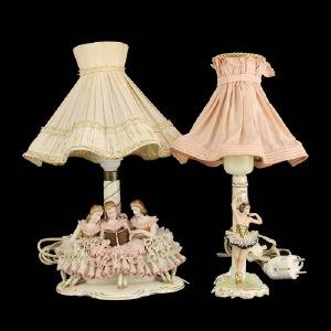 BORDSLAMPOR, 2 st, porslin