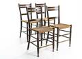 STOLAR, 4 st, flätad sits, 1900 - talets andra hälft