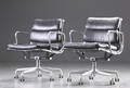 Charles Eames. Par Soft Pad kontorstole, Model EA-217, sort læder 2 Denne vare er sat til omsalg under nyt varenummer 4417152