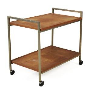 SERVERINGSVAGN, teakmetall