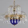 TAKLAMPA, empirestil, gulmetallglas