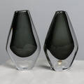 NILS LANDBERG, 2 vaser, Orrefors, signerade