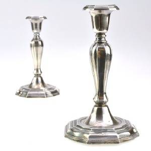 LJUSSTAKAR, 1 par, silver, rokokostil, CGH, E9