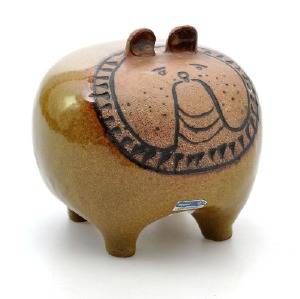 FIGURIN, Bulldog ur Stora Zoo, LISA LARSON 1931-, Gustavsberg