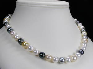 SÜDSEE - TAHITI - MULTICOLOR - PERLENCOLLIER Die Auktion ist annulliert - siehe Ware 1949847
