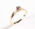 Solitaire ring, 14 kt gul og hvidguld Denne vare er sat til omsalg under nyt varenummer 4059687