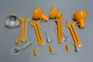 Fire Luxo arkitektlamper, gult metal4