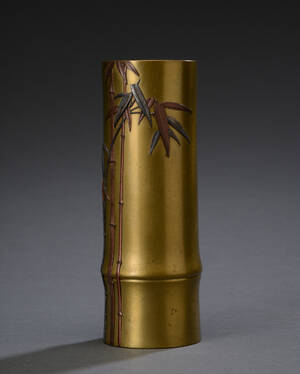 Japansk Meiji vase af bronze, 1868-1912