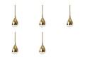 Silvio Vinella for Another Story. Fem pendler af mundblæst glas, POPP Lamp Gold 5