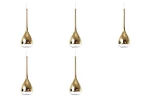 Silvio Vinella for Another Story. Fem pendler af mundblæst glas, POPP Lamp Gold 5